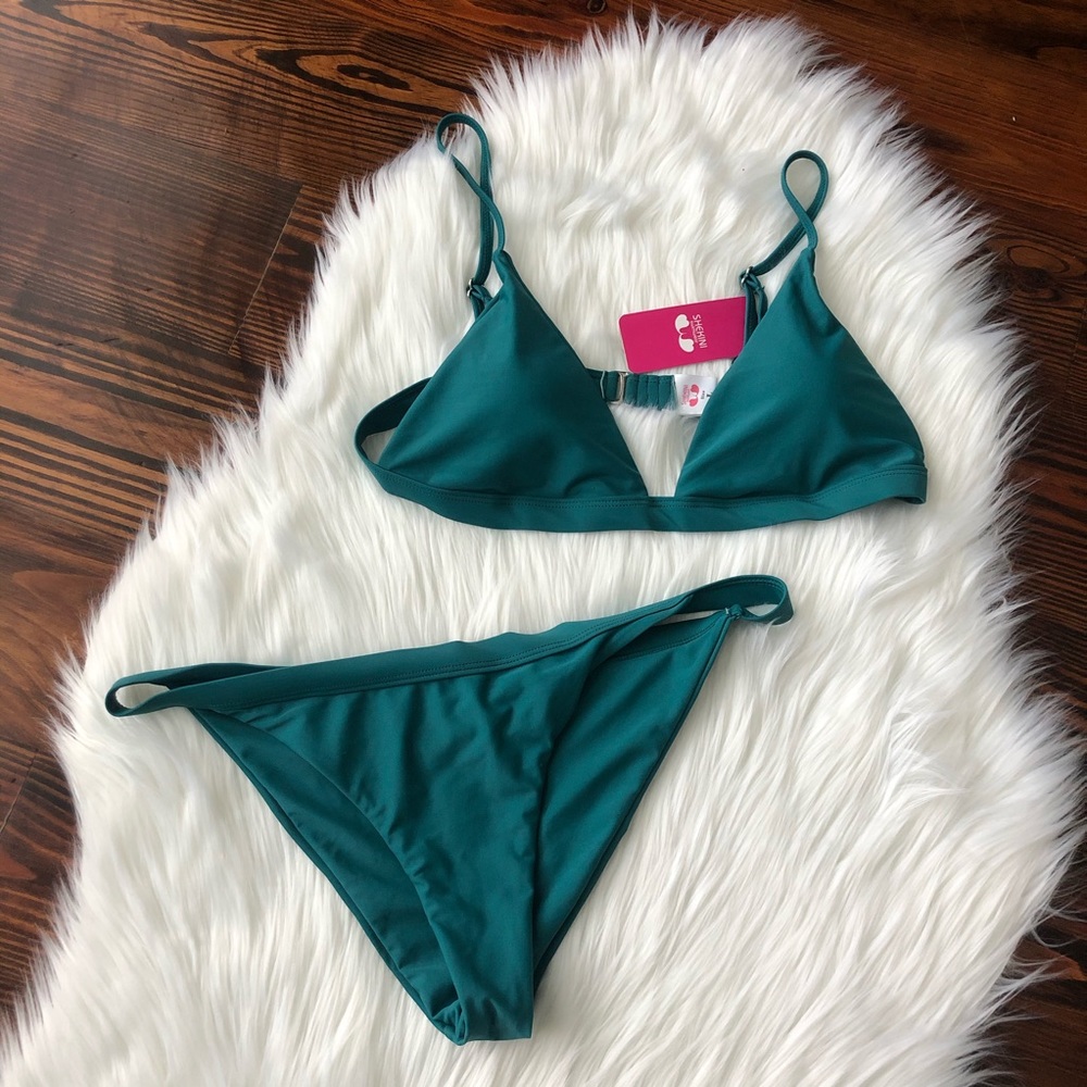 NWT Teal Strapy Shekini Triangle Bikini 👙